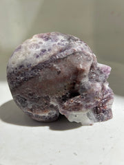 Fluorite Skull | Natural Crystal Sculpture | Unique Artisan Mineral Decor