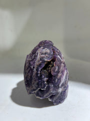 Deep Amethyst Fluorite Skull | Hand-Carved Raw Crystal Sculpture | Unique Gothic Mineral Art