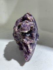 Raw Fluorite Skull Sculpture | Primitive Crystal Art | Unique Gothic Home Decor