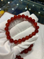 Polished Red Agate Energy Bracelet | Classic Natural Stone Jewelry