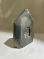 Agate Broom Crystal Ornament | Unique Polished Druzy Tower Décor