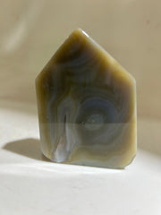 Agate Broom Crystal Ornament | Unique Polished Druzy Tower Décor