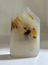 White Agate Tower | Botanical-Inspired Crystal Sculpture | Unique Modern Décor