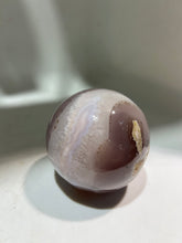 Banded Agate Sphere – Natural Crystal Art with Earthy Geode Accents