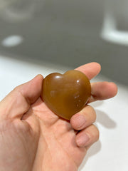 Caramel Druzy Agate Heart – Unique Crystal Heart for Healing, Meditation & Gifts