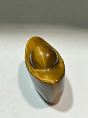 Tiger’s Eye Ingot – Polished Crystal Wealth Symbol for Prosperity & Feng Shui Decor