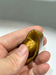 Tiger’s Eye Ingot – Polished Crystal Wealth Symbol for Prosperity & Feng Shui Decor