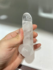 Clear Crystal Phallic Sculpture – Modern Crystal Art for Bold Home Décor Unique Gifts