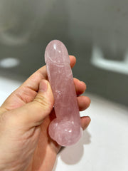 Rose Quartz Phallic Sculpture – Bold Crystal Art Ornament for Modern Décor & Unique Gifting