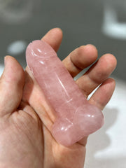 Pink Crystal Phallic Sculpture – Unique Crystal Art for Bold Décor Empowerment Gifts
