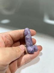 Purple Agate Phallic Sculpture – Miniature Crystal Art Ornament for Bold & Playful Décor
