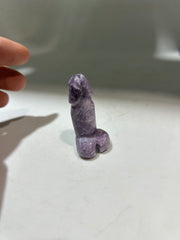 Purple Agate Phallic Figurine