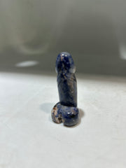 Blue Agate Phallic Figurine – Artistic Miniature Crystal Sculpture for Bold & Playful Décor