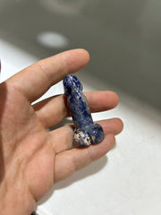 Blue Agate Phallic Figurine – Artistic Miniature Crystal Sculpture for Bold & Playful Décor