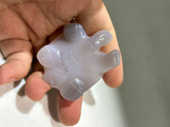 Agate Turtle Sculpture with Natural Druzy Center – Unique Crystal Animal Figurine for Home Décor