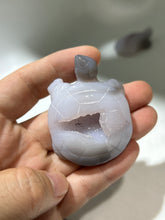 Agate Turtle Figurine with Natural Druzy Geode – Unique Crystal Animal Sculpture for Spiritual & Home Décor