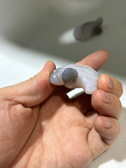 Agate Turtle Figurine with Natural Druzy Geode – Unique Crystal Animal Sculpture for Spiritual & Home Décor