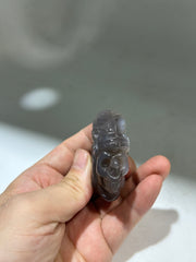 Agate Skull Chief Sculpture – Unique Crystal Skull with Feathered Headdress | Artisan Carved Gemstone Art