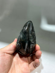 Agate Tribal Chief Head Sculpture – Artisan Gemstone Figurine | Unique Ethnic Crystal Decor