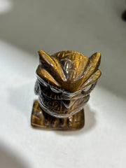 Tiger’s Eye Owl Figurine – Artisan Gemstone Sculpture | Unique Crystal Wisdom Decor
