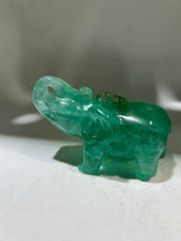 Green Crystal Elephant Figurine – Artisan Gemstone Sculpture | Unique Prosperity Decor