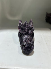 Cosmic Curiosity Sphalerite Dragon Head – Tarot Constellation Hand-Carved Crystal for Mystical Seekers
