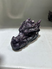 Cosmic Curiosity Sphalerite Dragon Head – Tarot Constellation Hand-Carved Crystal for Mystical Seekers