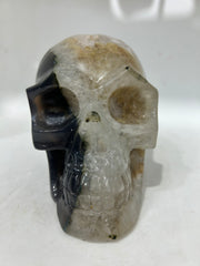 Mystery Constellation Agate Skull – Crystal Sculpture for Intuitive Tarot & Cosmic Exploration