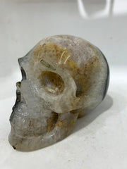 Mystery Constellation Agate Skull – Crystal Sculpture for Intuitive Tarot & Cosmic Exploration