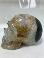 Mystery Constellation Agate Skull – Crystal Sculpture for Intuitive Tarot & Cosmic Exploration