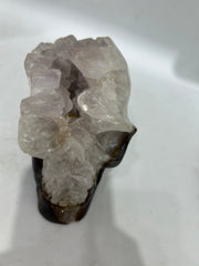 Mystery Mix Constellation Druzy Agate Skull – Hand-Carved Crystal for Tarot, Intuition & Cosmic Energy
