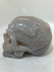 Mystery Mix Constellation Agate Skull – Hand-Carved Cosmic Crystal for Intuition, Tarot & Spiritual Energy