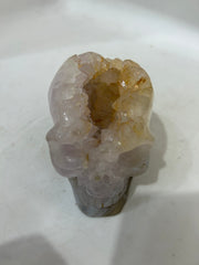 Mystery Mix Constellation Druzy Agate Skull – Celestial Crystal for Tarot, Intuition & Cosmic Energy