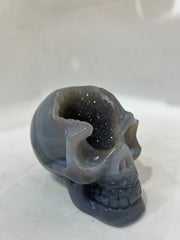 Mystery Mix Constellation Druzy Agate Skull – Cosmic Crystal for Tarot, Intuition & Spiritual Power