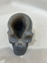 Mystery Mix Constellation Druzy Agate Skull – Cosmic Crystal for Tarot, Intuition & Spiritual Power