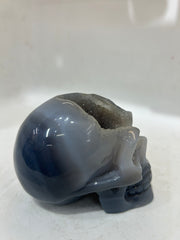Mystery Mix Constellation Druzy Agate Skull – Cosmic Crystal for Tarot, Intuition & Spiritual Power