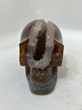 Mystery Mix Constellation Druzy Agate Skull – Hand-Carved Cosmic Crystal for Tarot, Intuition & Spiritual Awakening