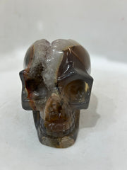 Mystery Mix Constellation Druzy Agate Skull – Cosmic Crystal for Tarot, Intuition & Spiritual Insight