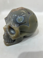 Mystery Mix Constellation Agate Skull – Cosmic Crystal for Tarot, Intuition & Celestial Wisdom