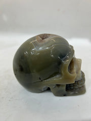 Mystery Mix Constellation Agate Skull – Cosmic Crystal for Tarot, Intuition & Celestial Wisdom