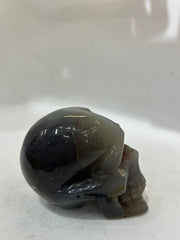 Mystery Mix Constellation Agate Skull with Natural Geode – Cosmic Crystal for Tarot & Intuition