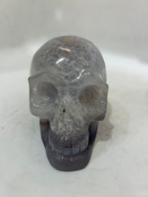 Mystery Mix Constellation Agate Skull – Hand-Carved Celestial Crystal for Tarot, Intuition & Cosmic Energy