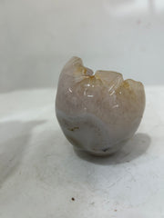 Mystery Mix Constellation Agate Skull with Natural Druzy Crown – Hand-Carved Celestial Crystal for Tarot & Intuitive Energy