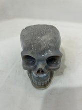 Mystery Mix Constellation Druzy Agate Skull – Hand-Carved Celestial Crystal for Tarot, Intuition & Cosmic Energy
