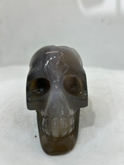 Mystery Mix Constellation Agate Skull – Hand-Carved Cosmic Crystal for Tarot, Intuition & Energy Work