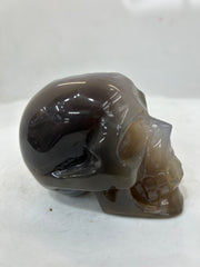 Mystery Mix Constellation Agate Skull – Hand-Carved Cosmic Crystal for Tarot, Intuition & Energy Work