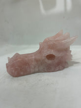 Handcrafted Pink Crystal Dragon Head Sculpture
