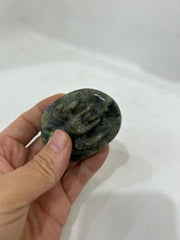 Hand-Carved Spectrolite Spider Sculpture