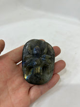 Hand-Carved Spectrolite Spider Sculpture