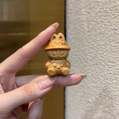 Labubu Handcrafted Wooden Figurine